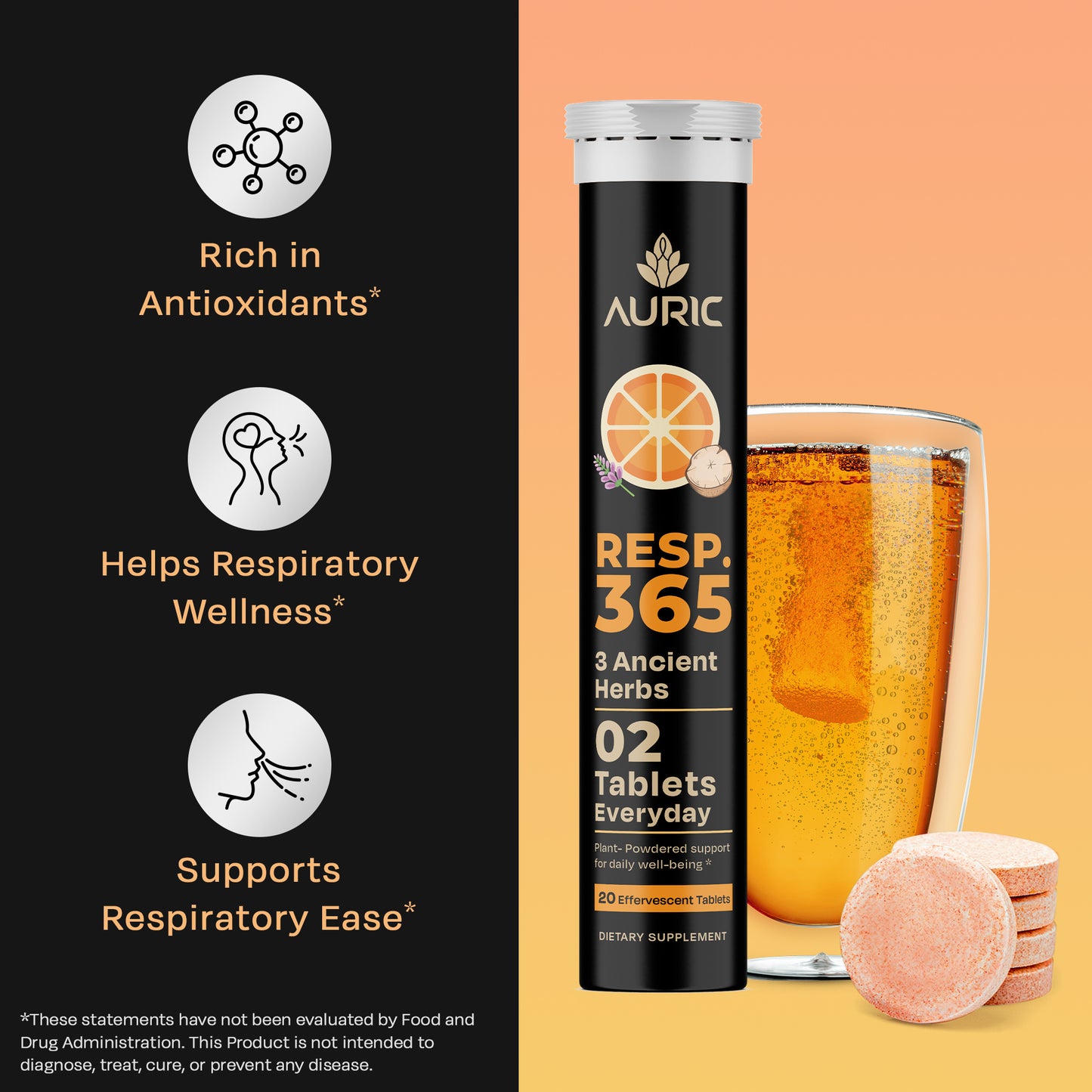 Resp 365 Effervescent Tablet - Drop Fizz & Drink