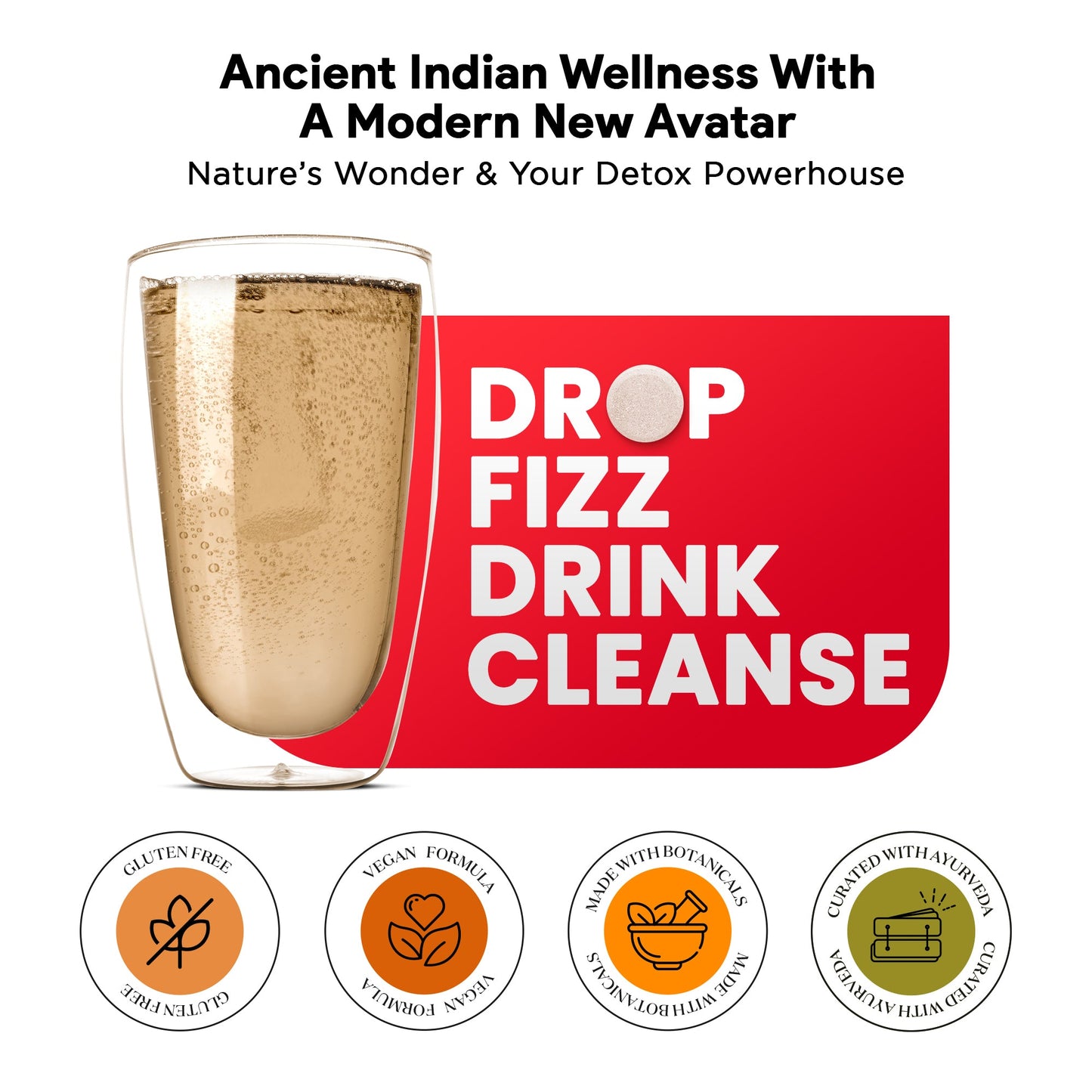 Apple Cider Vinegar Effervescent Tablets with Vitamins - Drop Fizz & Drink - auric
