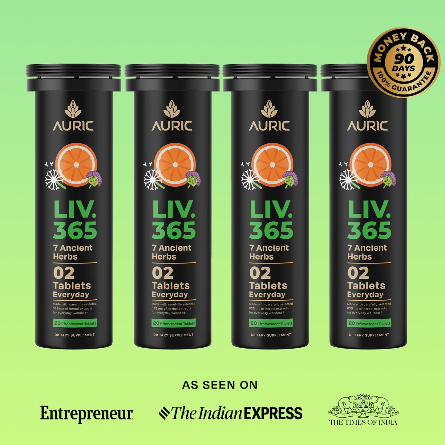Herbal Liver Support Supplement | Advanced formula with Milk Thistle and 9 Herbs | Drop - Fizz - Detox - auric