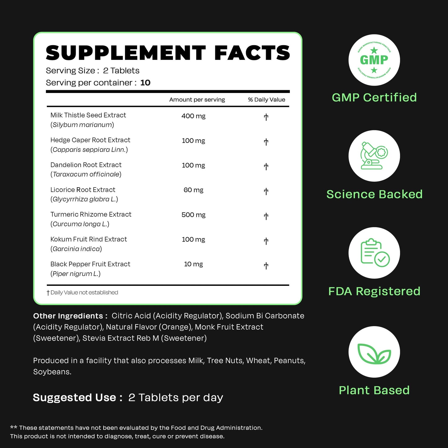 Herbal Liver Support Supplement | Advanced formula with Milk Thistle and 9 Herbs | Drop - Fizz - Detox - auric