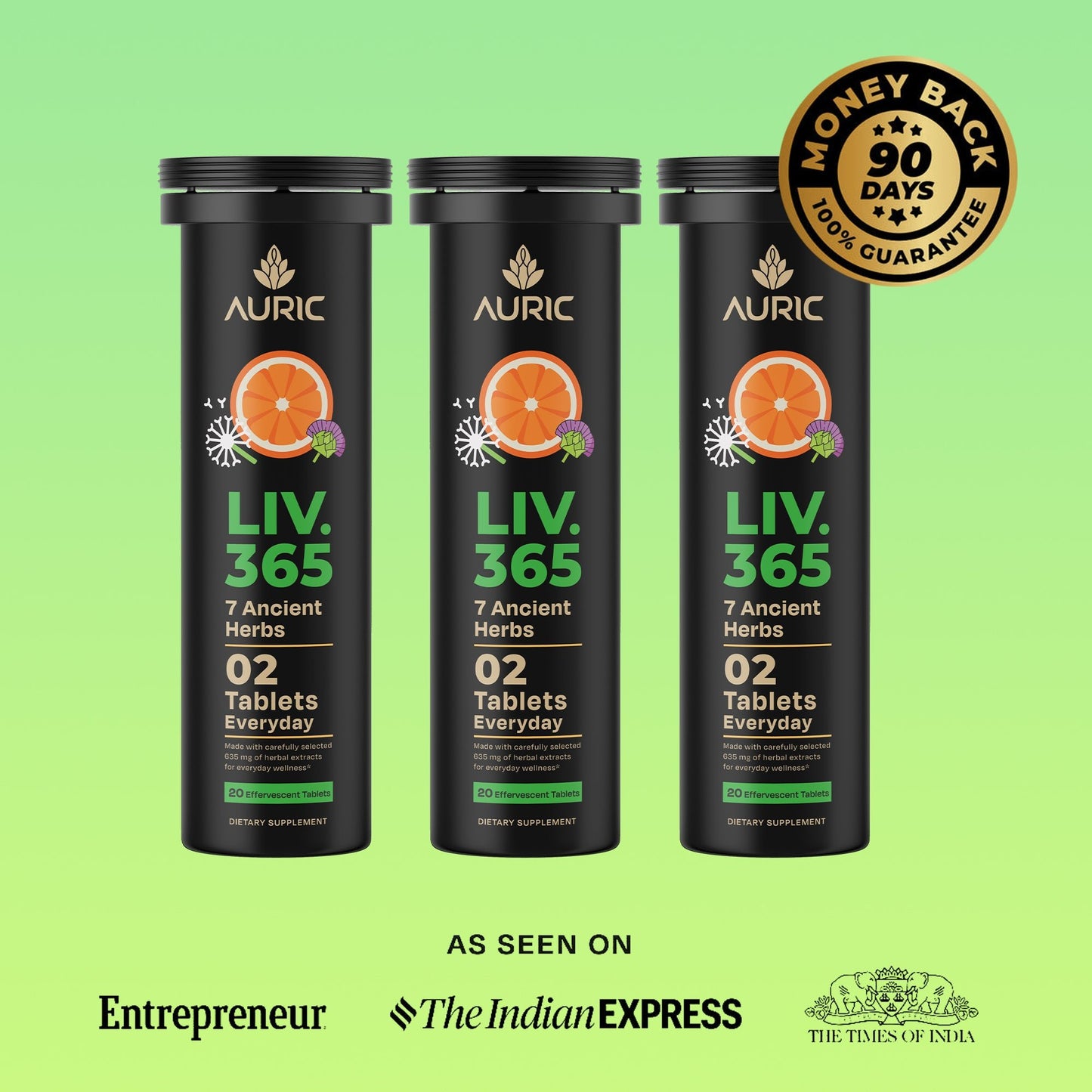 Herbal Liver Support Supplement | Advanced formula with Milk Thistle and 9 Herbs | Drop - Fizz - Detox - auric