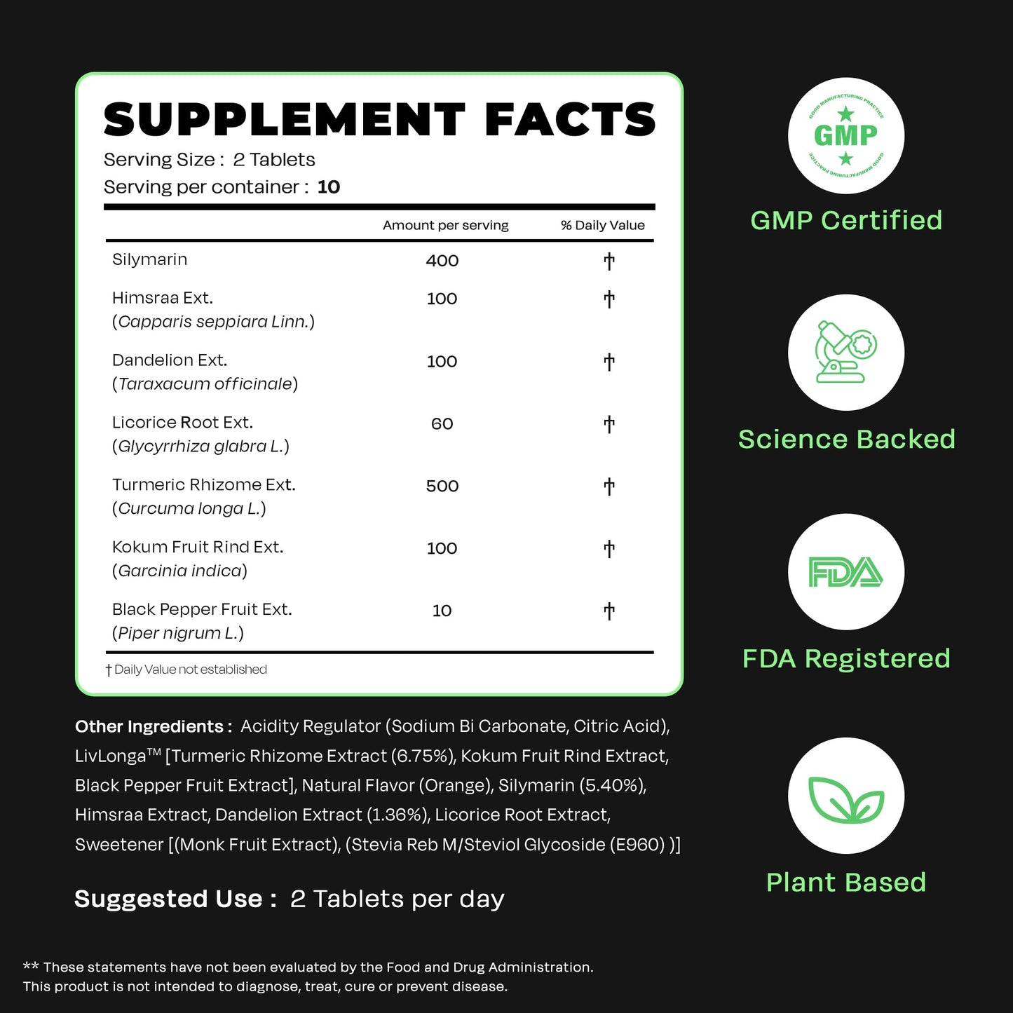Herbal Liver Support Supplement | Advanced formula with Milk Thistle and 9 Herbs | Drop - Fizz - Detox - auric