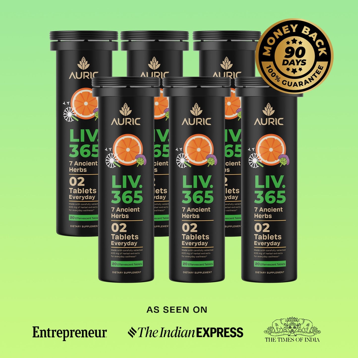 Herbal Liver Support Supplement | Advanced formula with Milk Thistle and 9 Herbs | Drop - Fizz - Detox - auric