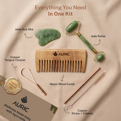Auric Flow Wellness Kit - Daily Ayurvedic Self-Care Ritual Set