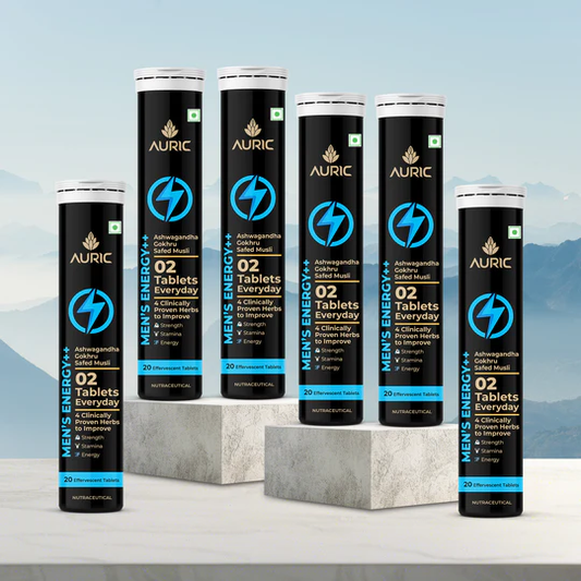 Men's Energy ++ Effervescent Tablets for Strength, Stamina and Performance - Drop Fizz & Drink
