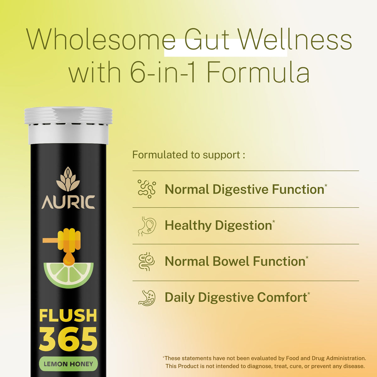 Flush365 Effervescent Tablet | Gentle Digestive Support Drink – auric