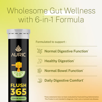 Flush365 Effervescent Tablet - Drop Fizz & Drink - auric