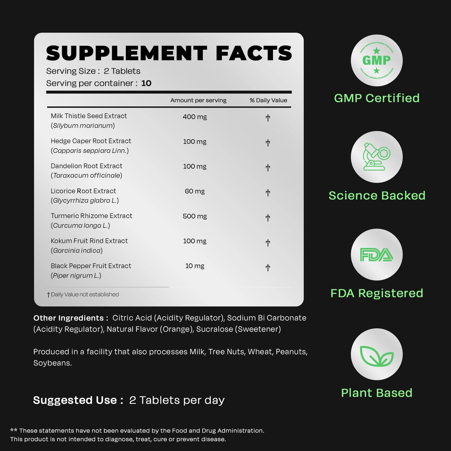 Herbal Liver Support Supplement | Advanced formula with Milk Thistle and 9 Herbs | Drop - Fizz - Detox - auric