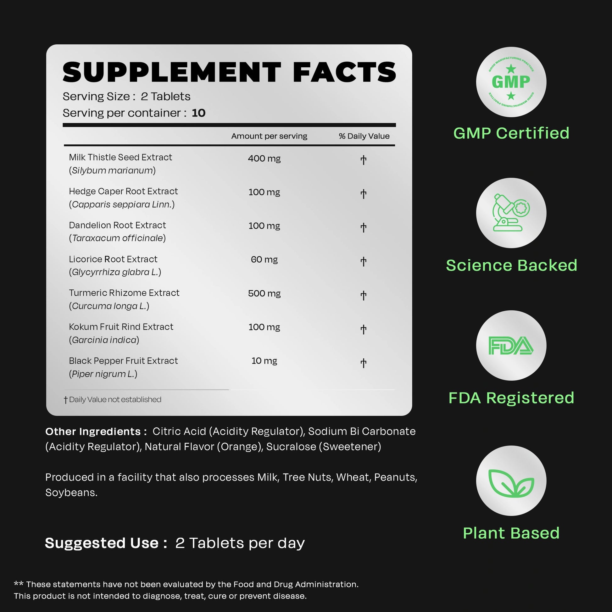 Herbal Liver Support Supplement | Advanced formula with Milk Thistle and 9 Herbs | Drop - Fizz - Detox - auric