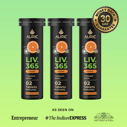 Herbal Liver Support Supplement | Advanced formula with Milk Thistle and 9 Herbs | Drop - Fizz - Detox - auric