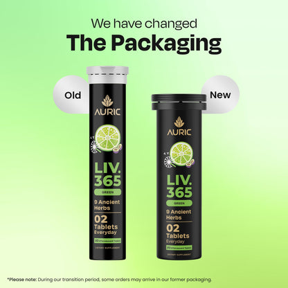 Herbal Liver Support Supplement | Advanced formula with Milk Thistle and 9 Herbs | Drop - Fizz - Detox | Lime Flavour - auric
