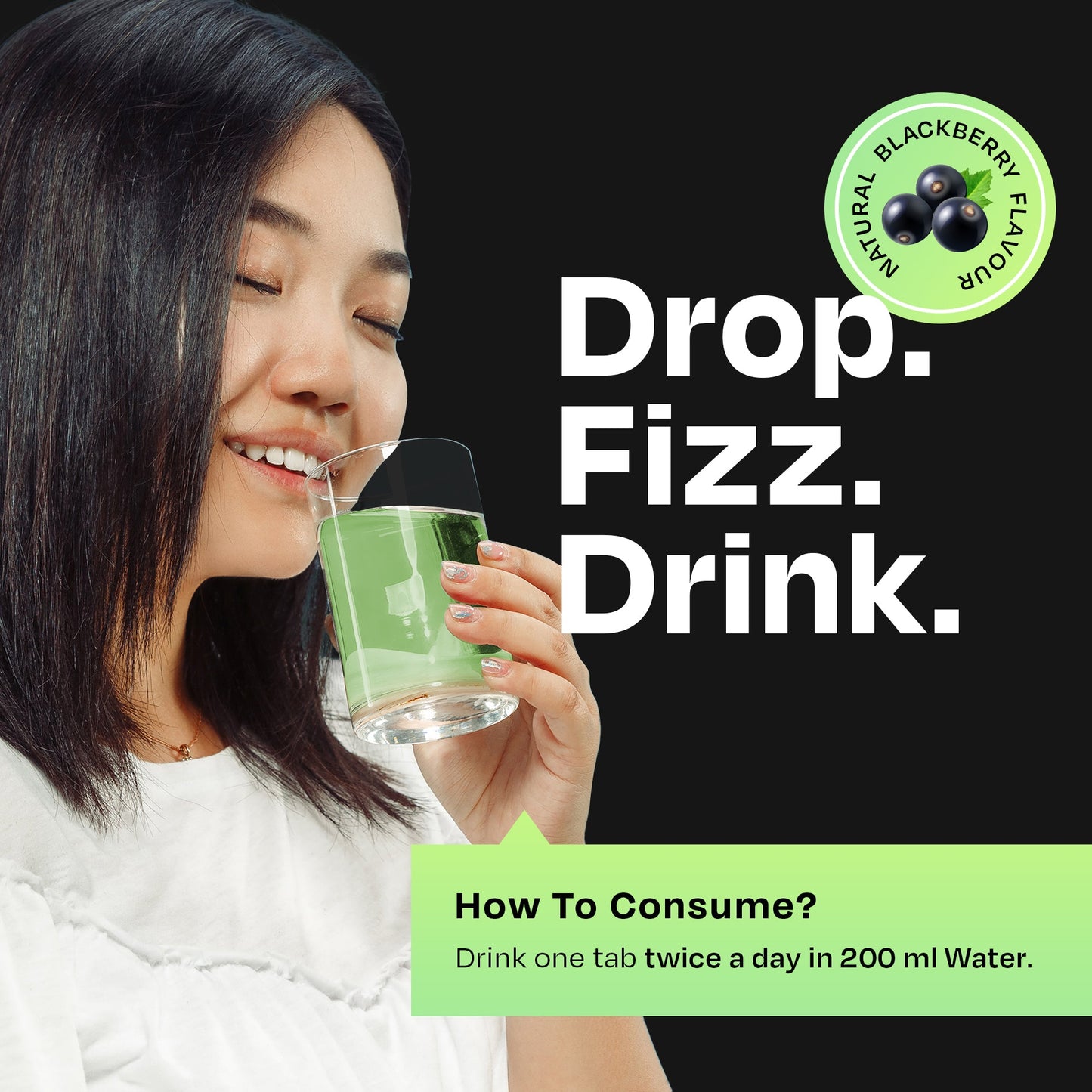 Liv 365 Green Effervescent Tablet | Supports overall wellbeing and normal body functions | Made with premium herbal extracts | Drop - Fizz - Drink - auric