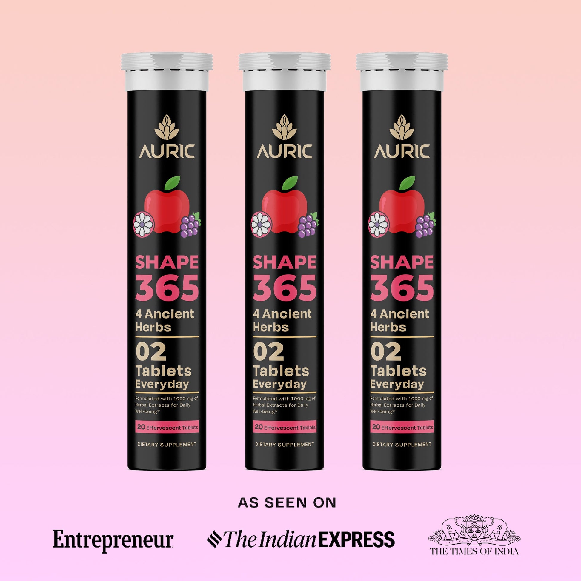 Shape 365 Effervescent Tablet | Drop - Fizz - Transform - auric